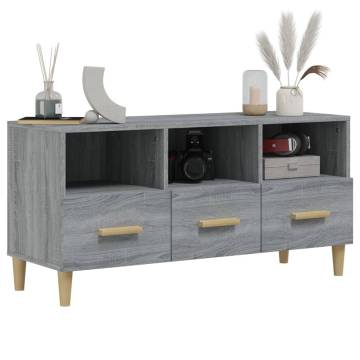 TV Cabinet Grey Sonoma 102x36x50 cm Engineered Wood