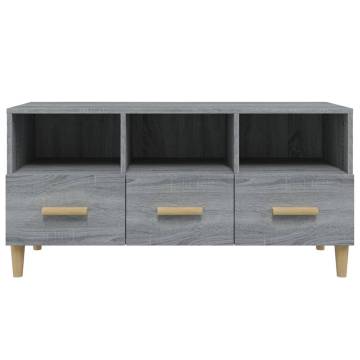 TV Cabinet Grey Sonoma 102x36x50 cm Engineered Wood