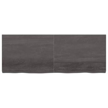 Bathroom Countertop Dark Brown 160x60x(2-6) cm Treated Solid Wood