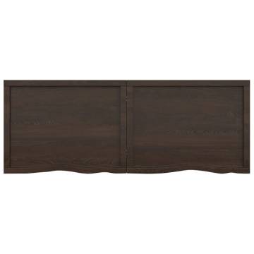 Bathroom Countertop Dark Brown 160x60x(2-6) cm Treated Solid Wood