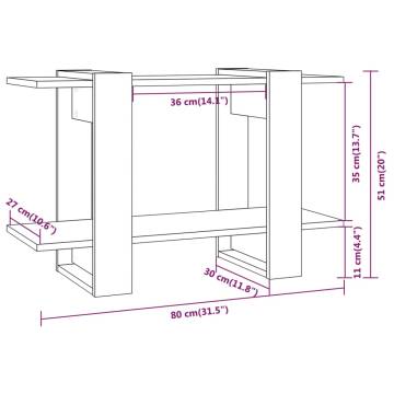 Book Cabinet/Room Divider High Gloss White 80x30x51 cm