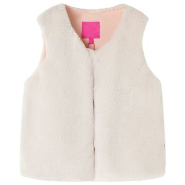 Kids' Vest Faux Fur Beige 116