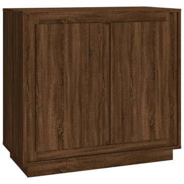 Sideboard Brown Oak 80x34x75 cm Engineered Wood