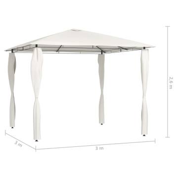 Gazebo with Post Covers 3x3x2.6 m Cream 160 g/m²