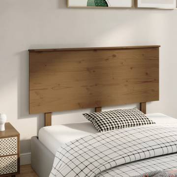 Bed Headboard Honey Brown 139x6x82.5 cm Solid Wood Pine