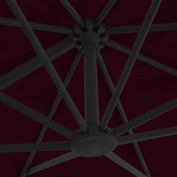 Cantilever Umbrella with Aluminium Pole Bordeaux Red 300x300 cm