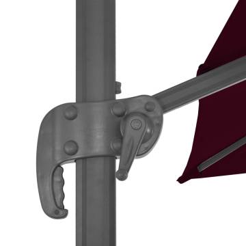 Cantilever Umbrella with Aluminium Pole Bordeaux Red 300x300 cm