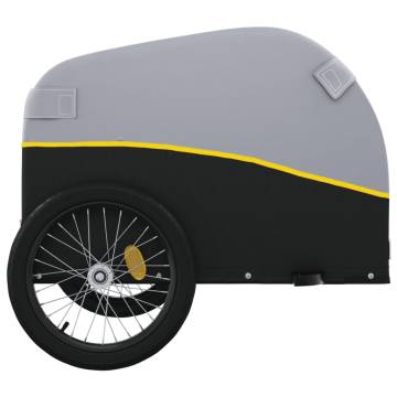 Bike Trailer Black and Yellow 30 kg Iron