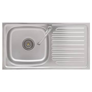 Camping Sink Single Basin with Tap Stainless Steel