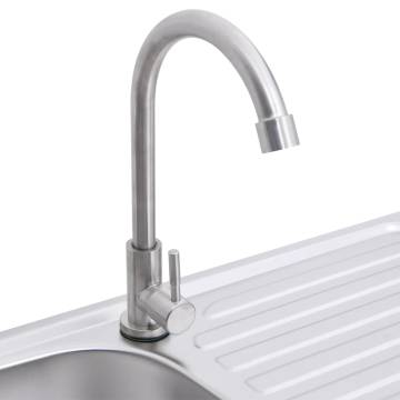 Camping Sink Single Basin with Tap Stainless Steel