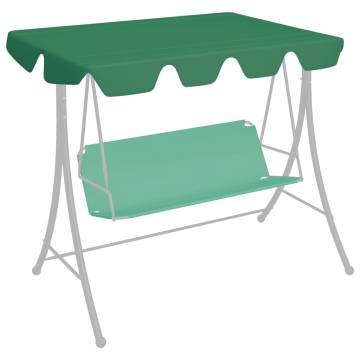 Replacement Canopy for Garden Swing Green 150/130x105/70 cm