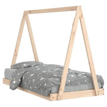 Kids Bed Frame 80x160 cm Solid Wood Pine