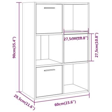 Storage Cabinet Smoked Oak 60x29.5x90 cm