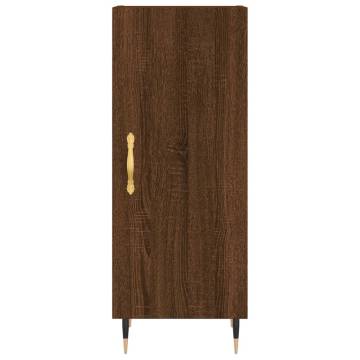 Highboard Brown Oak 34.5x34x180 cm Engineered Wood