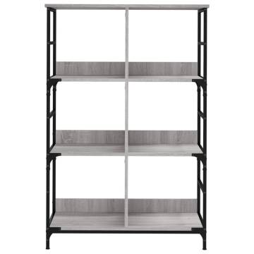 Bookshelf Grey Sonoma 78.5x33x117.5 cm Engineered Wood