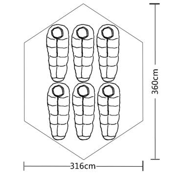 6-person Tent Multicolour