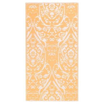 Outdoor Carpet Orange and White 160x230 cm PP