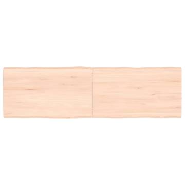 Table Top 140x40x(2-4) cm Untreated Solid Wood Live Edge