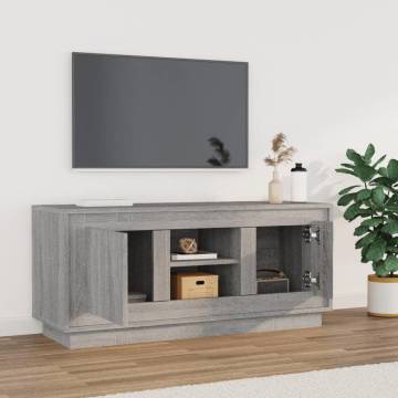 TV Cabinet Grey Sonoma 102x35x45 cm Engineered Wood