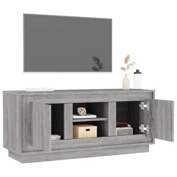 TV Cabinet Grey Sonoma 102x35x45 cm Engineered Wood