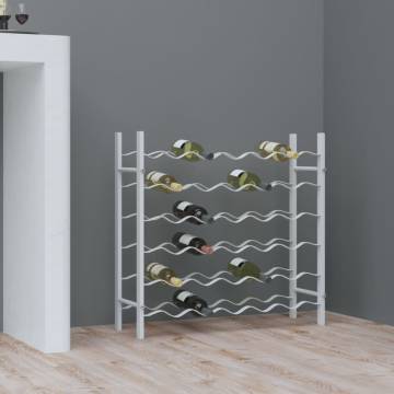 Wine Rack for 36 Bottles White Metal