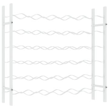 Wine Rack for 36 Bottles White Metal