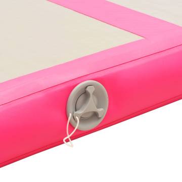 Inflatable Gymnastics Mat with Pump 300x100x10 cm PVC Pink