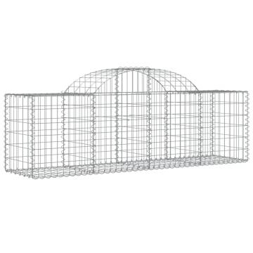 Arched Gabion Baskets 6 pcs 200x50x60/80 cm Galvanised Iron