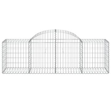 Arched Gabion Baskets 6 pcs 200x50x60/80 cm Galvanised Iron