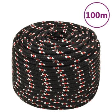 Boat Rope Black 14 mm 100 m Polypropylene