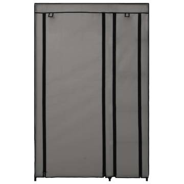 Folding Wardrobe Grey 110x45x175 cm Fabric