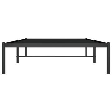 Metal Bed Frame Black 100x200 cm