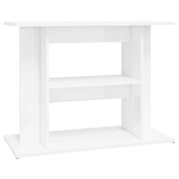 Aquarium Stand High Gloss White 80x35x60 cm Engineered Wood