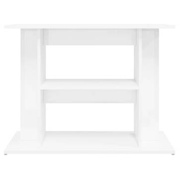 Aquarium Stand High Gloss White 80x35x60 cm Engineered Wood