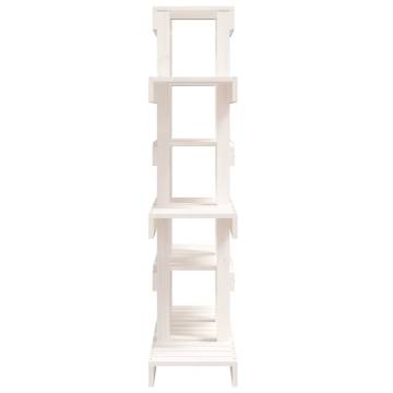 Plant Stand White 85x25x109.5 cm Solid Wood Pine