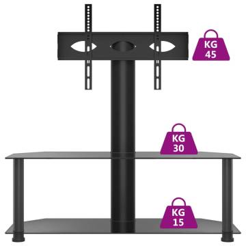 Corner TV Stand 2-Tiers for 32-70 Inch Black