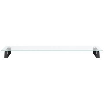 Monitor Stand Black 100x35x8 cm Tempered Glass and Metal