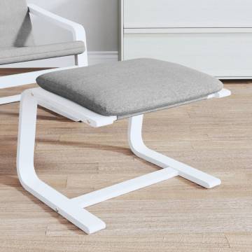 Footstool Light Grey 51x41x40 cm Fabric