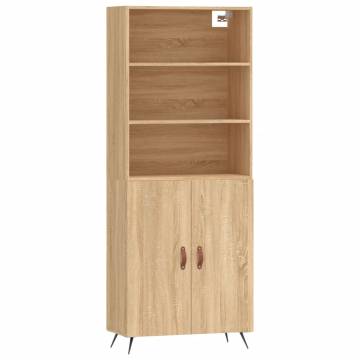 Highboard Sonoma Oak 69.5x34x180 cm Engineered Wood