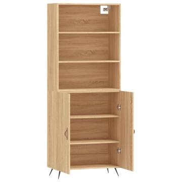 Highboard Sonoma Oak 69.5x34x180 cm Engineered Wood