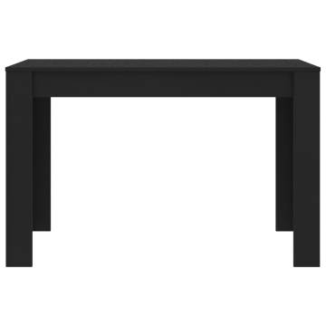 Dining Table Black 120x60x76 cm Engineered Wood