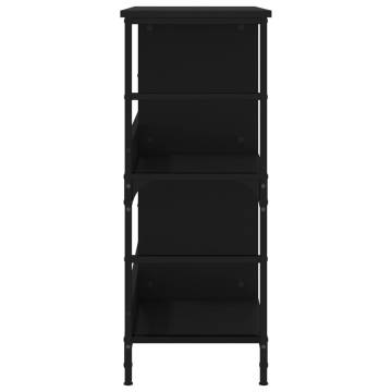 Bookshelf Black 78.5x33x82 cm Engineered Wood