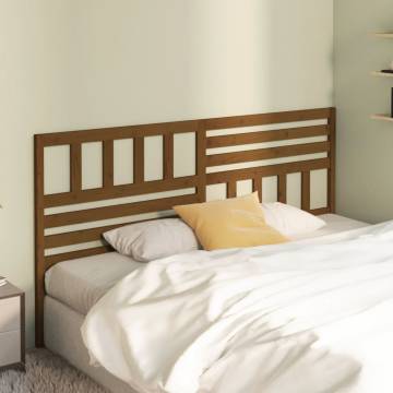 Bed Headboard Honey Brown 206x4x100 cm Solid Wood Pine