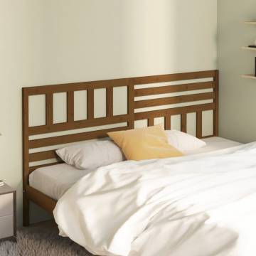 Bed Headboard Honey Brown 206x4x100 cm Solid Wood Pine