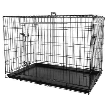 FLAMINGO Pet Wire Cage with Sliding Door Mezo XL 70x109x77 cm Black