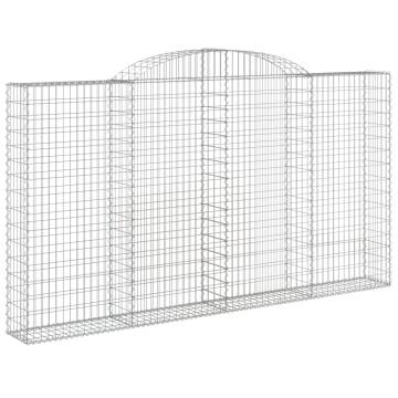 Arched Gabion Baskets 9 pcs 300x30x160/180 cm Galvanised Iron