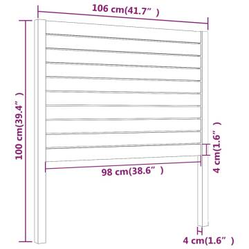 Bed Headboard 106x4x100 cm Solid Wood Pine