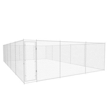 Outdoor Dog Kennel Galvanised Steel 950x570x185 cm