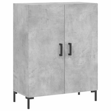 Highboard Concrete Grey 69.5x34x180 cm Engineered Wood