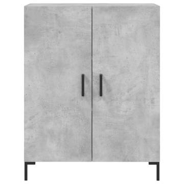 Highboard Concrete Grey 69.5x34x180 cm Engineered Wood